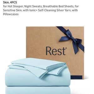 Rest Light Blue Bed Sheets Set
